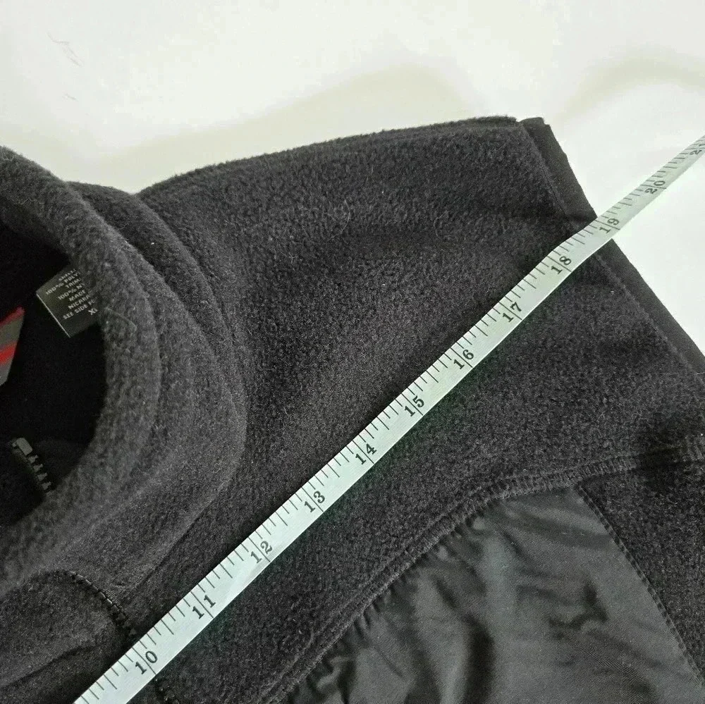 Eddie Bauer 365 mens fleece black full zip outdoor vest size XL